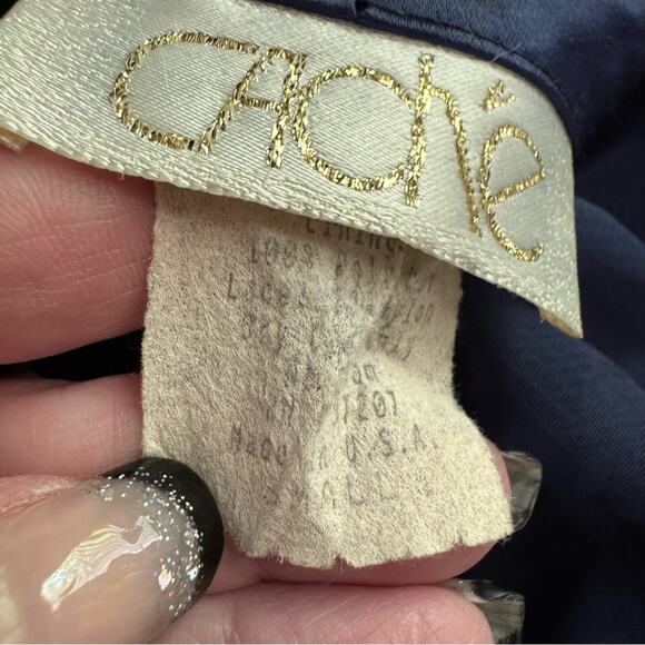 Vintage Cache Rose Velvet Burnout Satin Trim Bodysuit - Picture 4 of 4